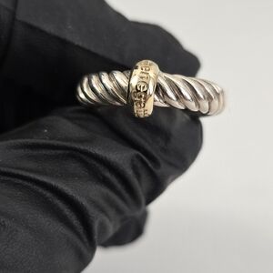 18K Gold Menegatti Sterling Silver 925 Twisted Ring